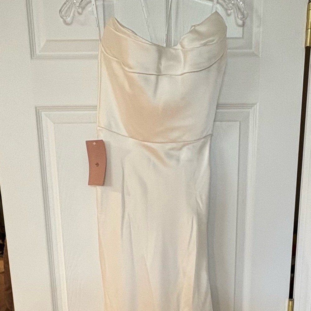 NWT Size 8 Watters Orlie Strapless Corset Satin Sheath Wedding Gown - Picture 1 of 7